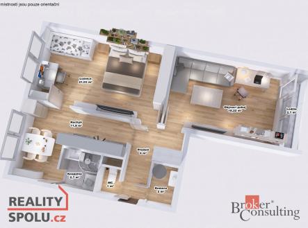 Prodej bytu, 2+1, 65 m²