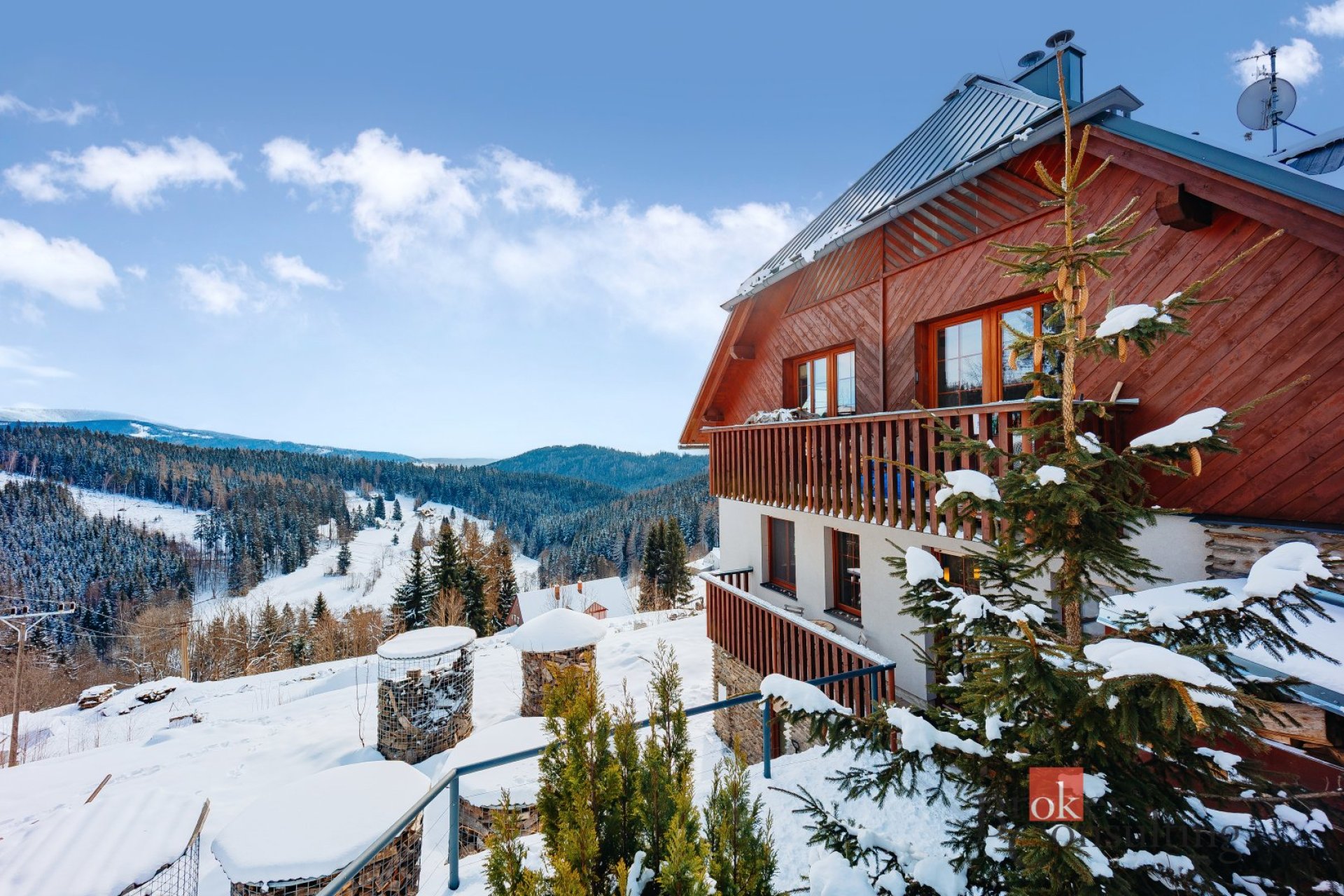 Apartmán v 800 m.n.m. u sjezdovky v Krkonoších