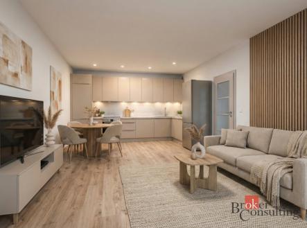 Pronájem bytu, 2+kk, 50,71 m²