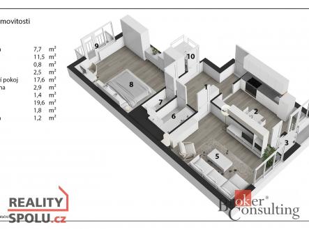 Prodej bytu, 2+1, 63 m²