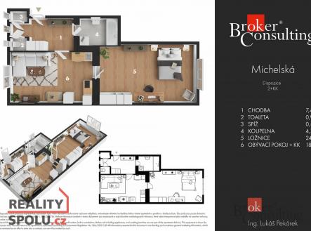 Prodej bytu, 2+kk, 57,5 m²
