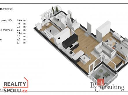 Prodej bytu, 3+kk, 84 m²