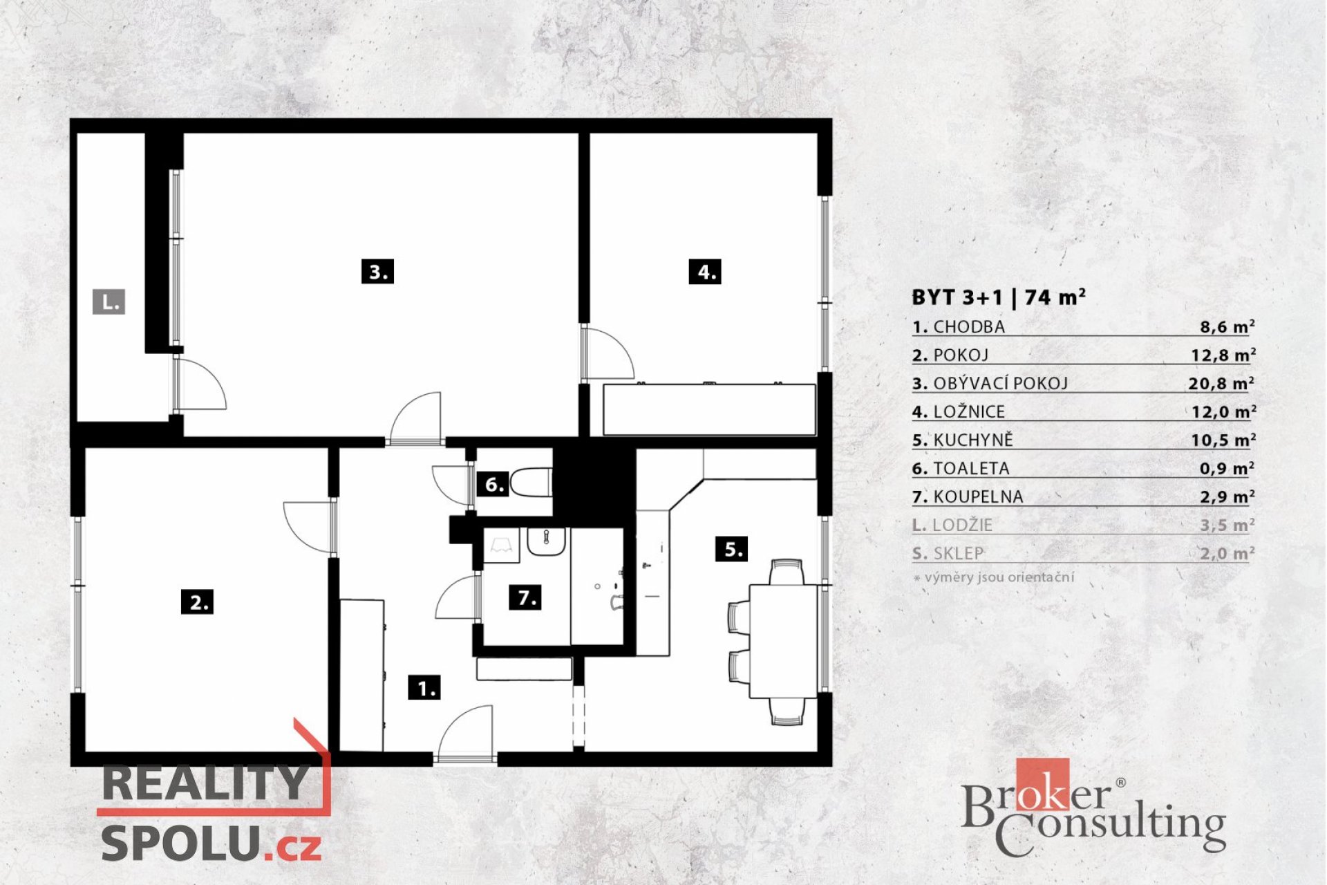 Prodej, byty/3+1, 70 m2, Sametová 722/20, 46006 Liberec, Liberec [ID 80030]