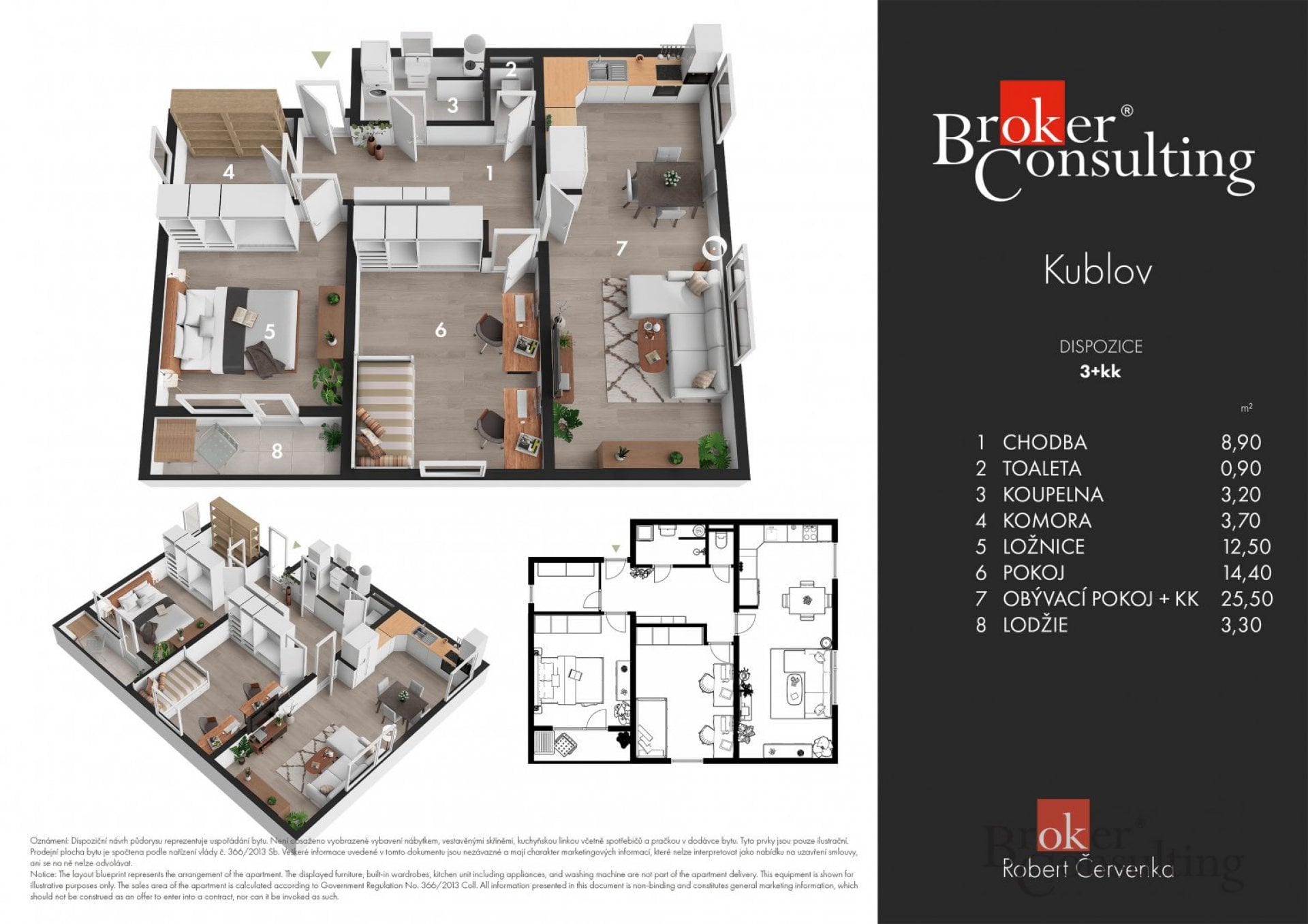 Prodej, byty/3+kk, 82 m2, 26741 Kublov, Beroun [ID 82889]