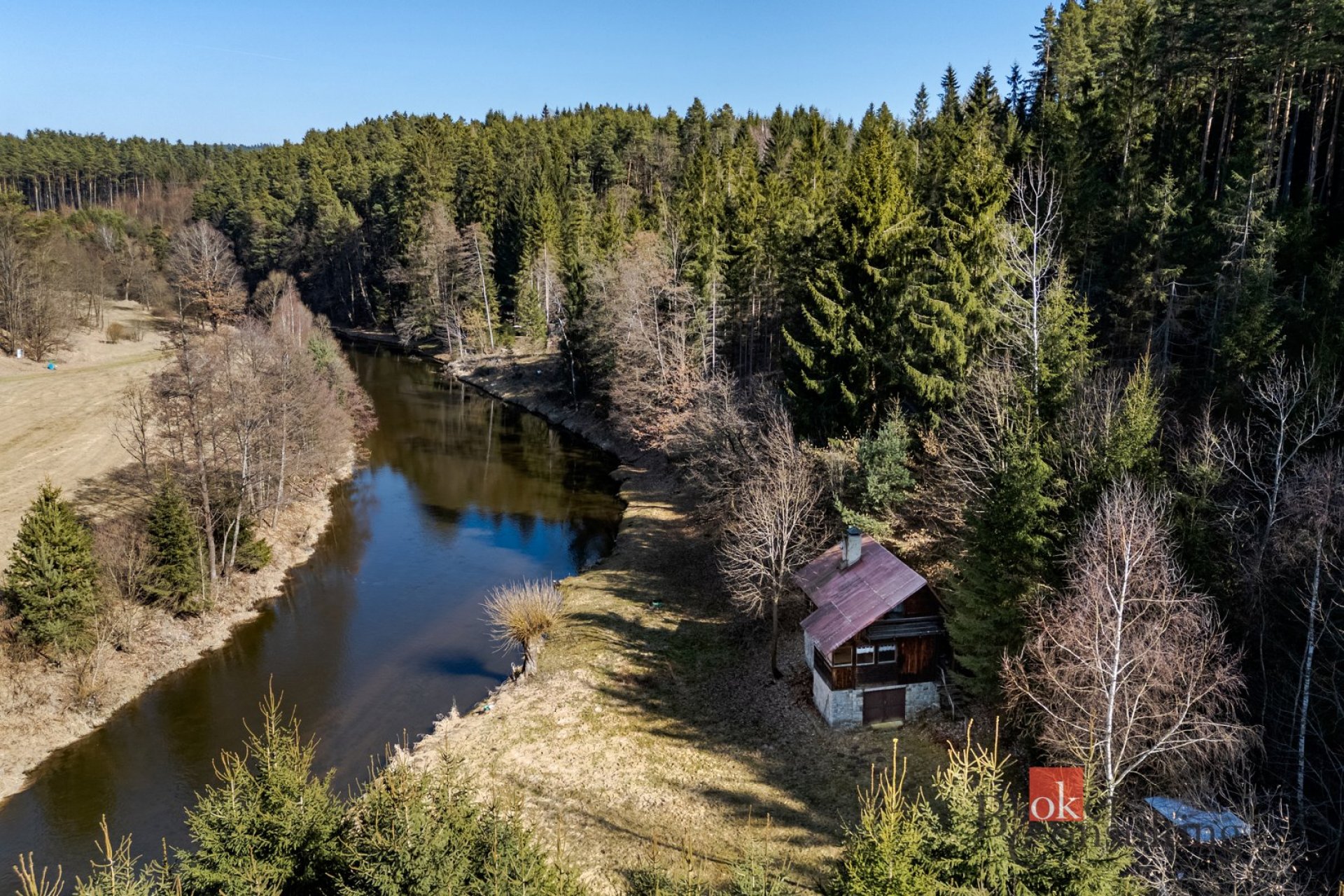 Prodej chaty na břehu řeky Malše