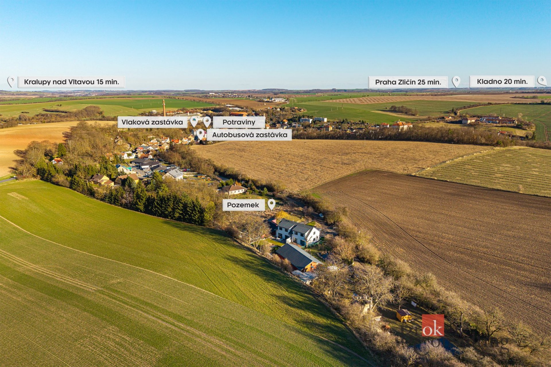 Prodej, pozemky/bydlení, 1328 m2, 27325 Zvoleněves, Kladno [ID 82032]