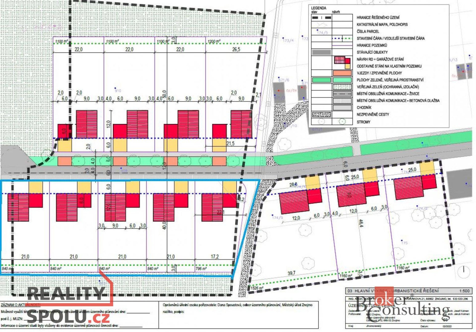 Prodej, pozemky/bydlení, 840 m2, Lesná, Znojmo [ID 84026]