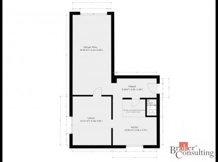 Prodej bytu, 2+1, 50 m²