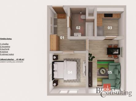 Prodej bytu, 2+kk, 41,5 m²