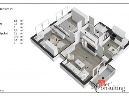 Prodej bytu, 3+1, 77 m²