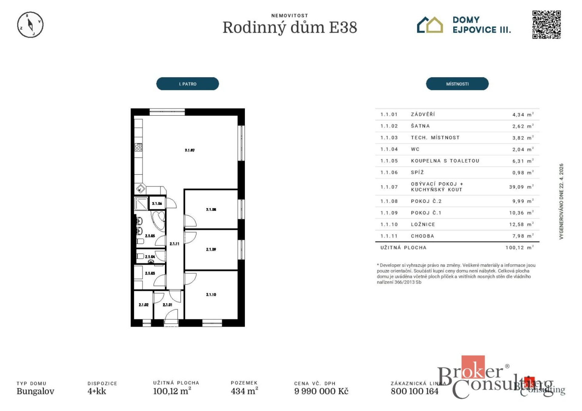 Prodej, domy/rodinný, 100.12 m2, Ejpovice, Rokycany [ID 85013]