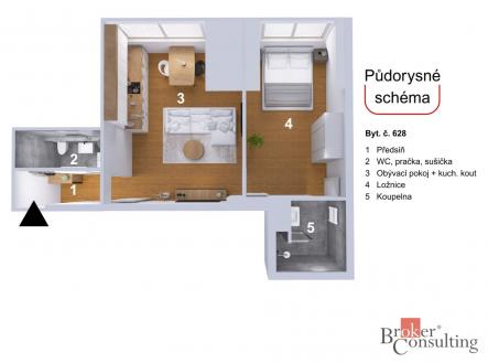 Prodej bytu, 1+kk, 38,6 m²