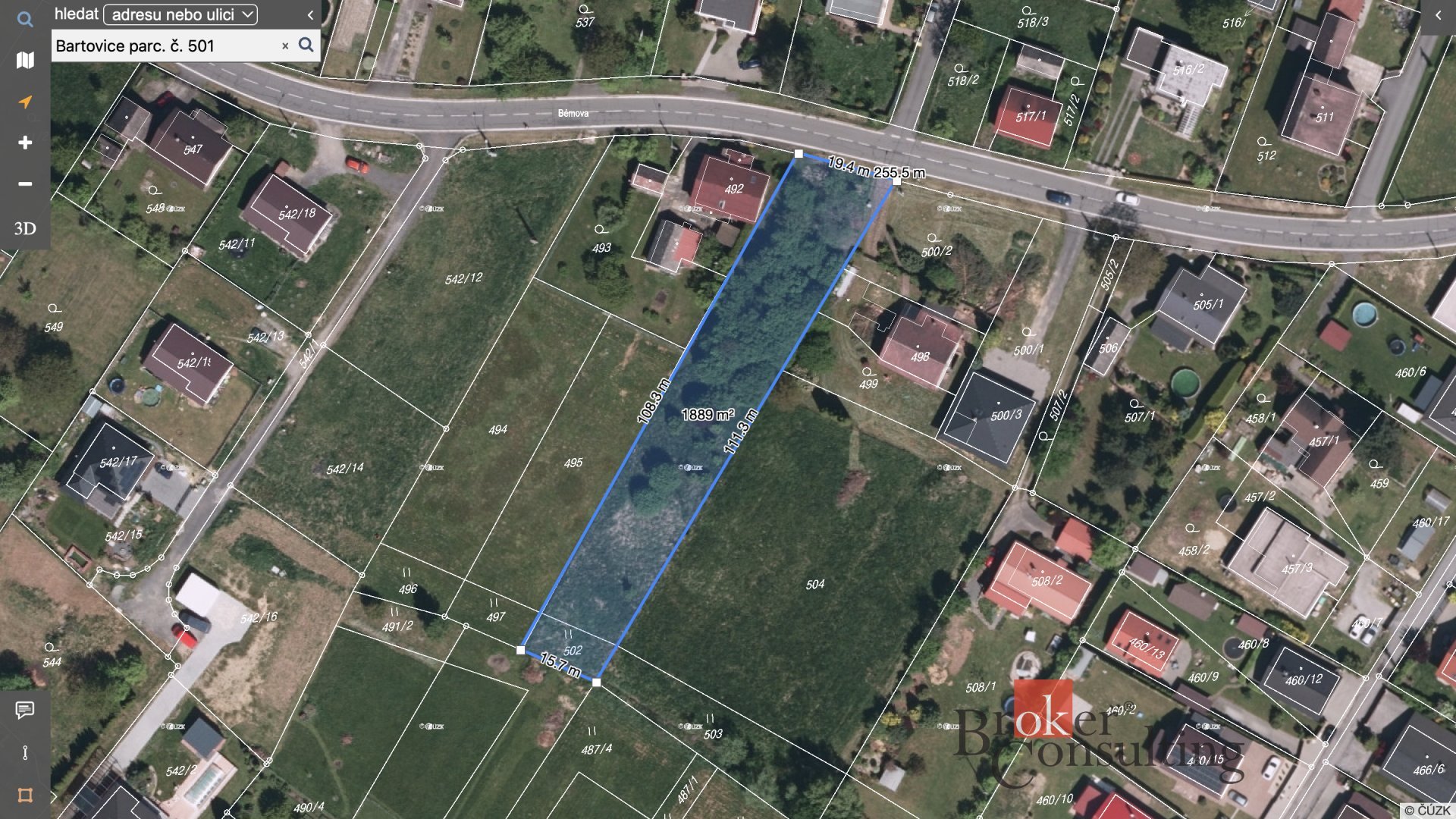 Prodej, pozemky/bydlení, 1900 m2, Ostrava , Ostrava-město [ID 84088]