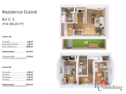 Prodej bytu, 3+kk, 90 m²