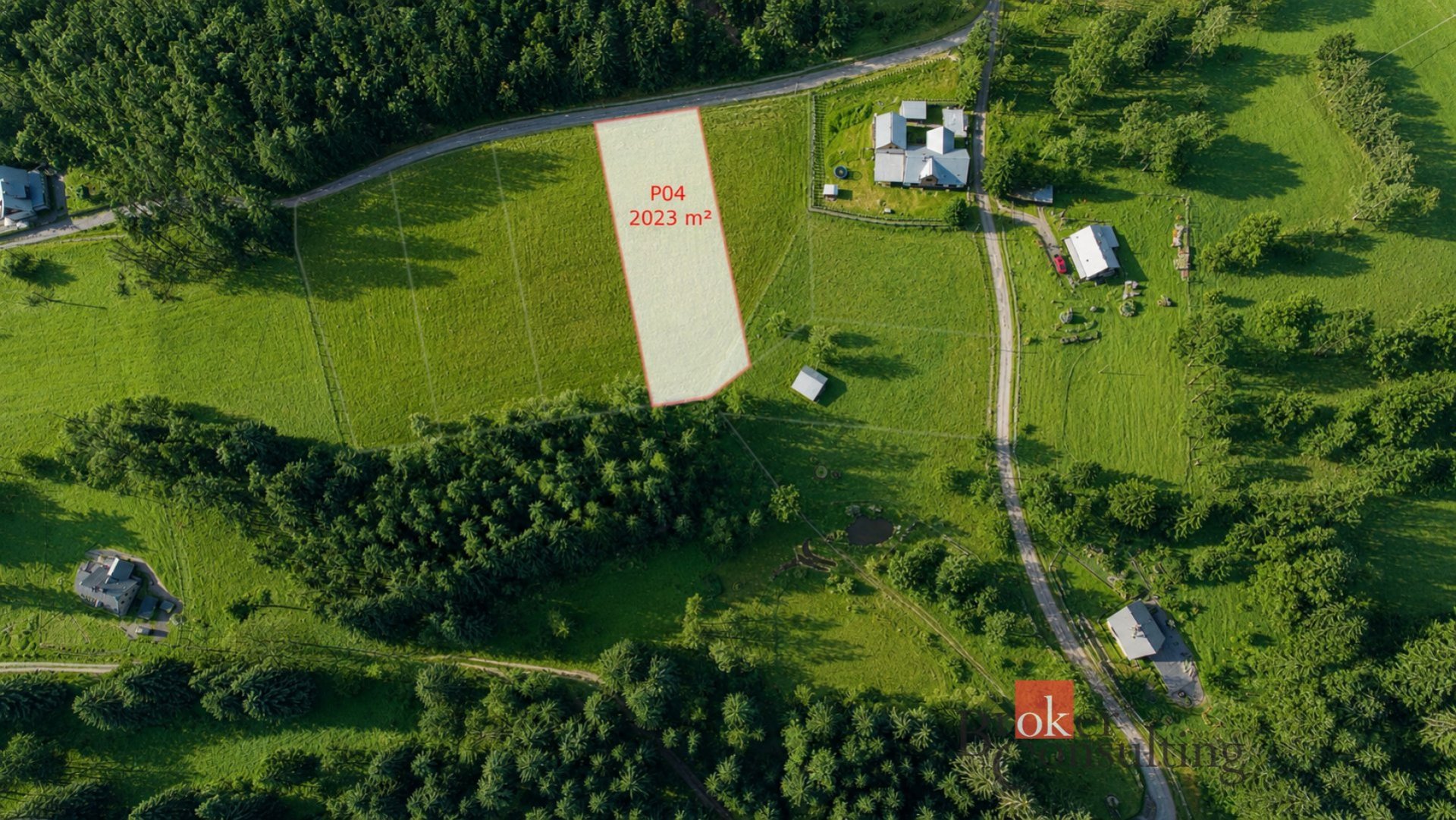 Stavební pozemek P04 o výměře 2 023 m² v krásné a klidné lokalitě Nový Fojtov u Karlových Varů, kata