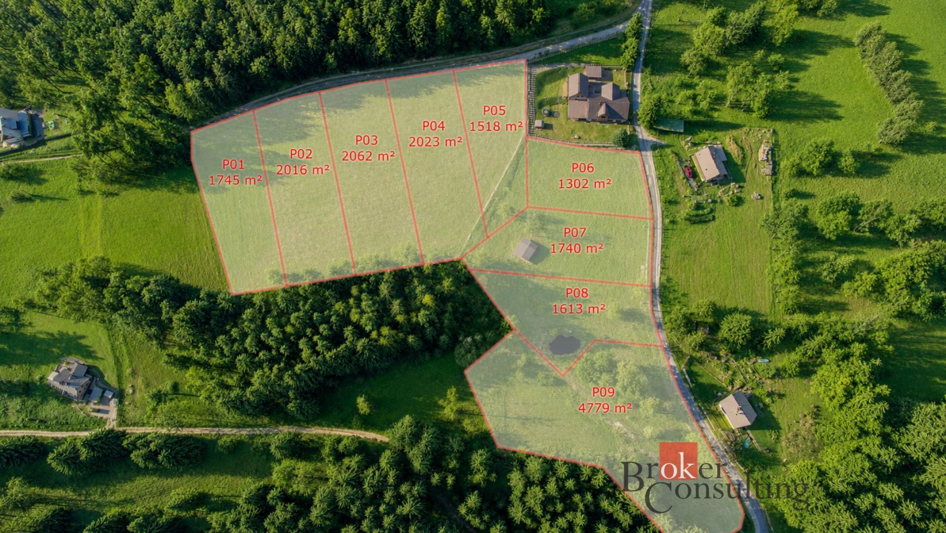 Stavební pozemek P03 o výměře 2 062 m² v krásné a klidné lokalitě Nový Fojtov u Karlových Varů, kata