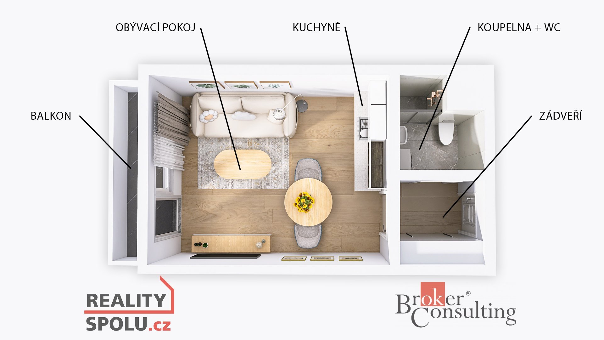 Pronájem, byty/1+kk, 35.4 m2, Horní lán 1327/6, Nová Ulice, 77900 Olomouc, Olomouc [ID 85207]