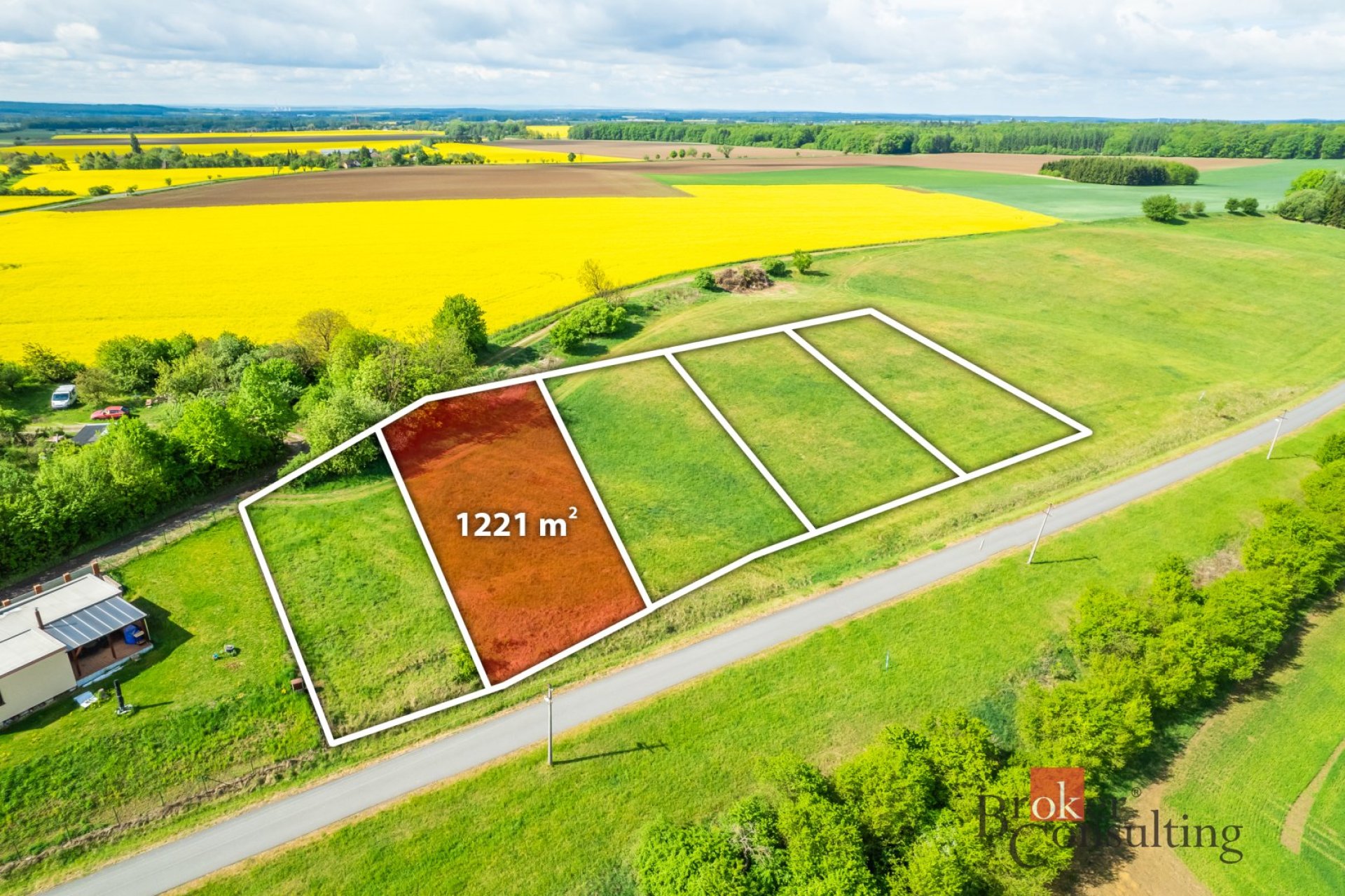 Prodej, pozemky/bydlení, 1221 m2, Boharyně  [ID 85210]
