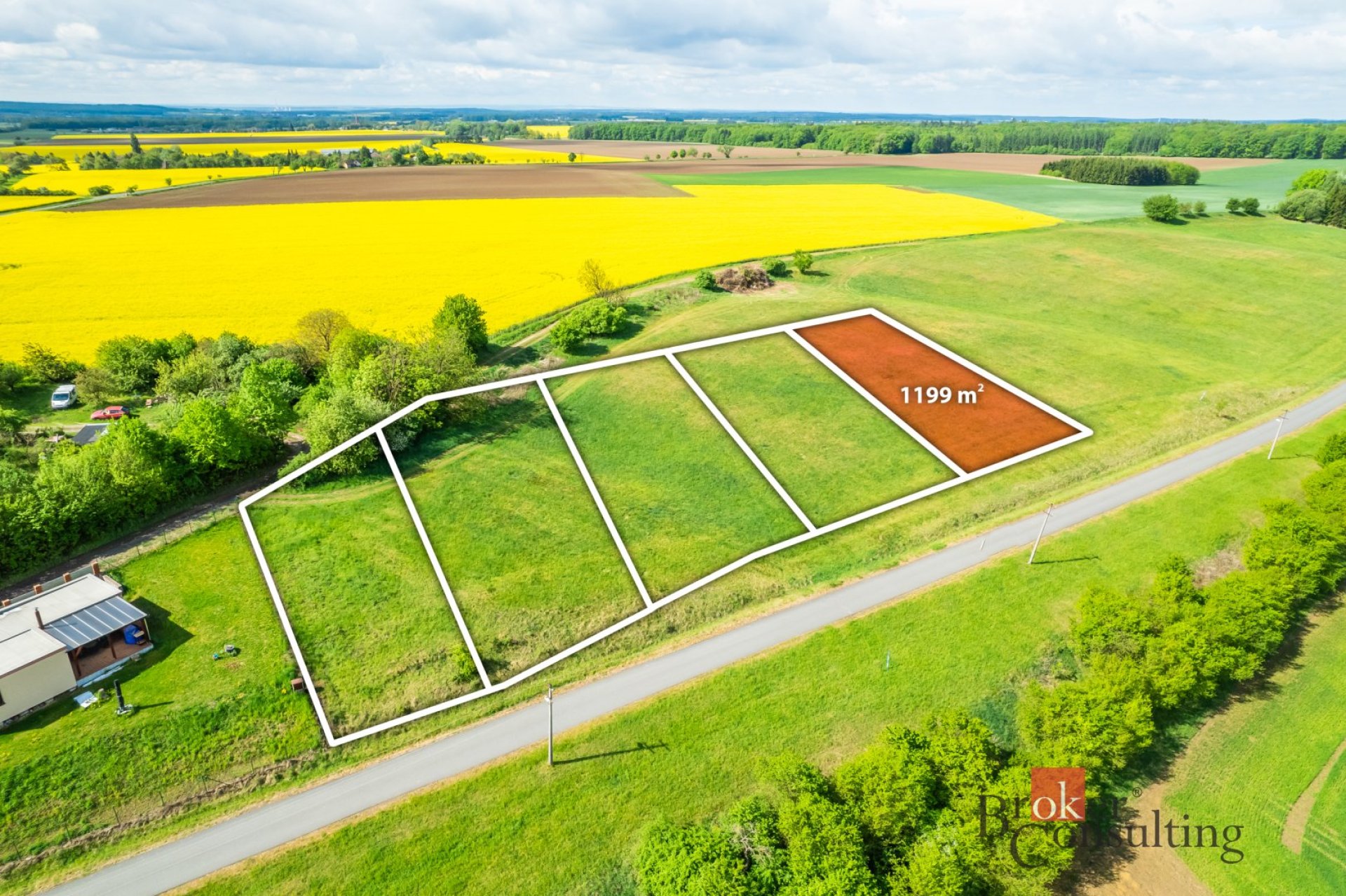 Prodej, pozemky/bydlení, 1199 m2, Boharyně  [ID 85214]