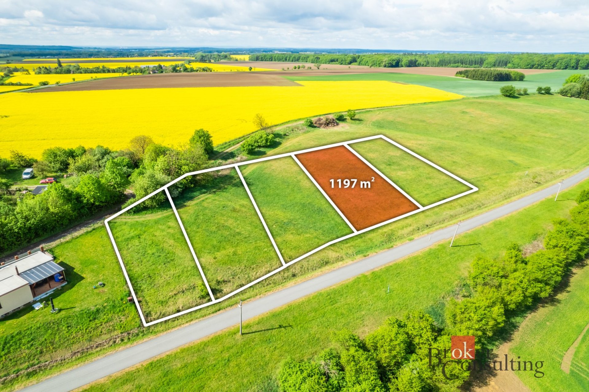 Prodej, pozemky/bydlení, 1197 m2, Boharyně  [ID 85213]
