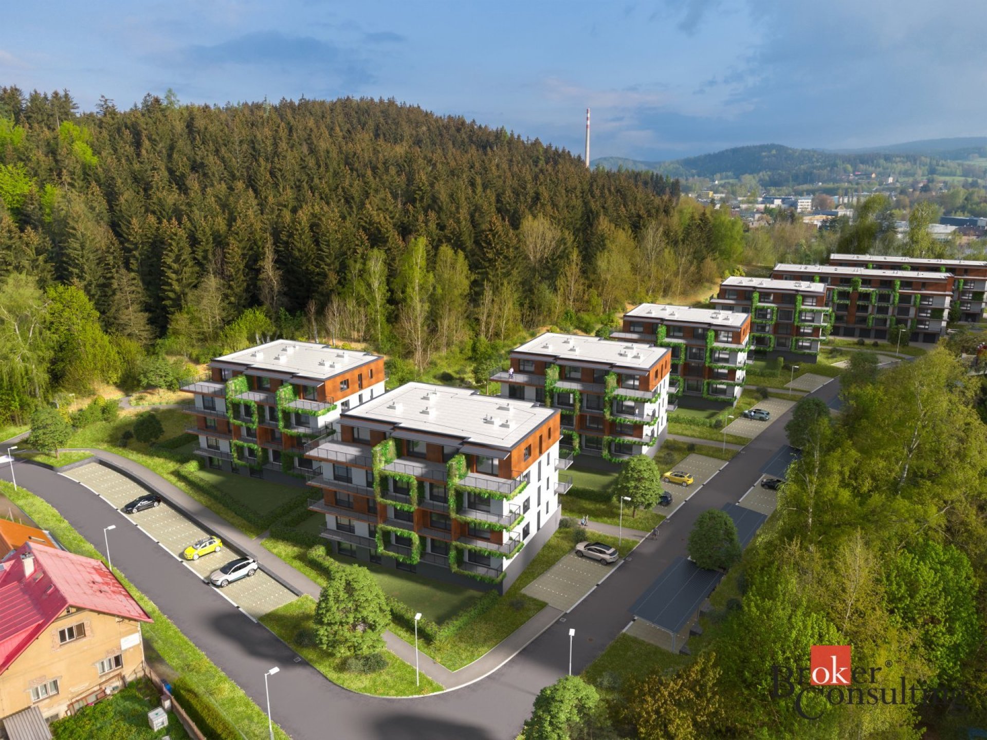 Byt 3+kk 65.23 m2 s předzahrádkou o výměře 54m2.