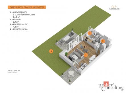 Pronájem bytu, 1+kk, 35 m²