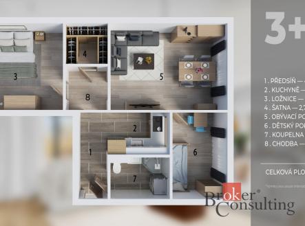 Prodej bytu, 3+1, 59 m²
