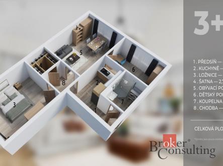 Prodej bytu, 3+1, 59 m²