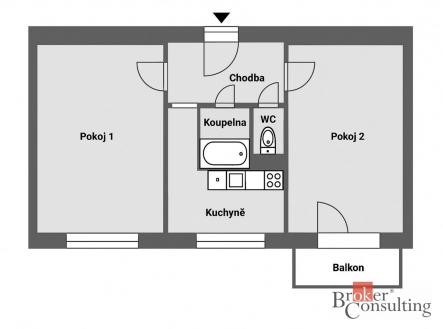 Prodej bytu, 2+1, 54 m²