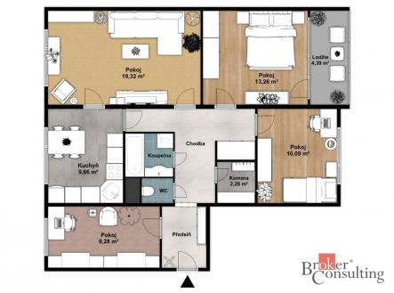 Prodej bytu, 4+1, 96 m²