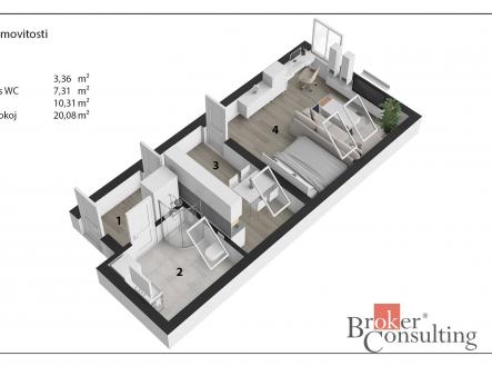 Prodej bytu, 1+1, 41 m²