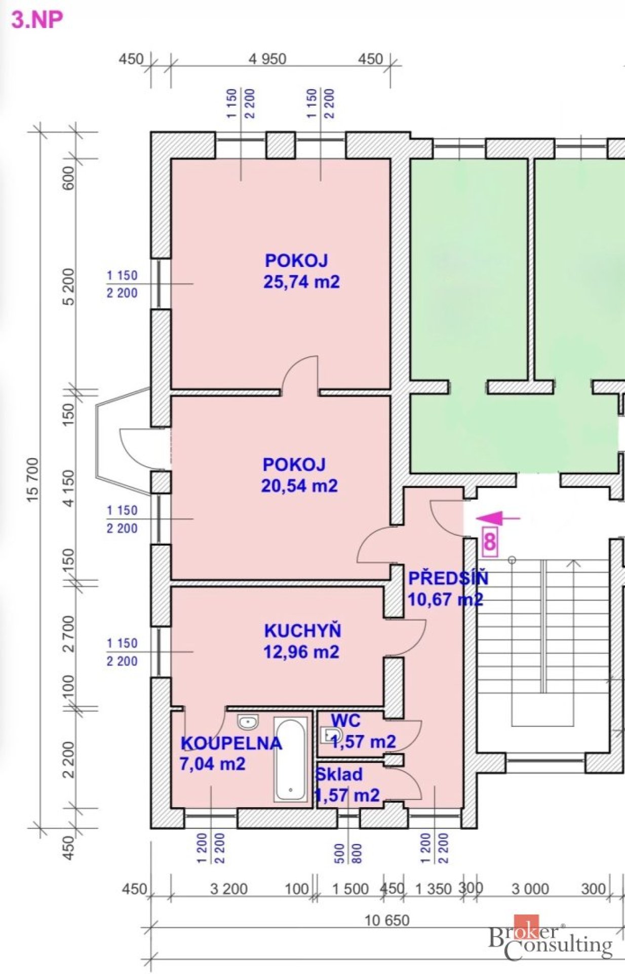 Pronájem, byty/2+1, 79 m2, Kolofíkovo nábřeží 1128/3, 74705 Opava, Opava [ID 86678]