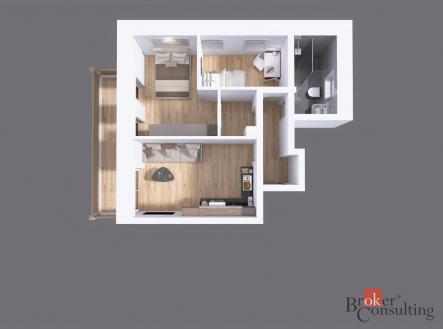 Prodej bytu, 3+kk, 58 m²