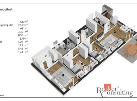 Prodej bytu, 4+kk, 105 m², Rychnov nad Kněžnou – náhled fotky 3