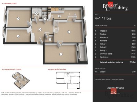 Prodej bytu, 4+1, 79,54 m²