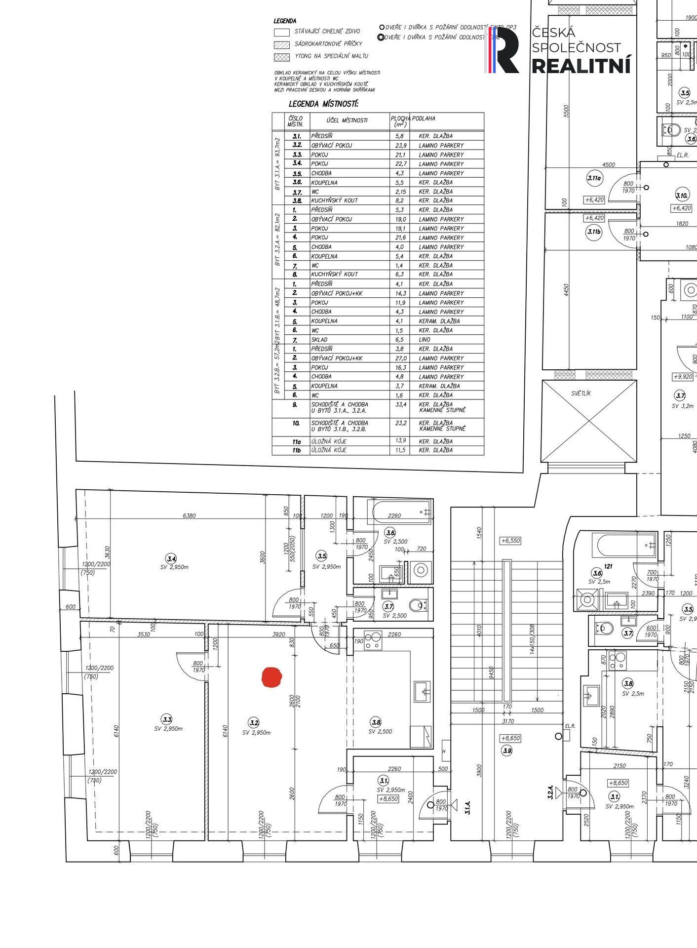 Pronájem bytu 3+1 ul. Hanácká Šumperk, 94 m2