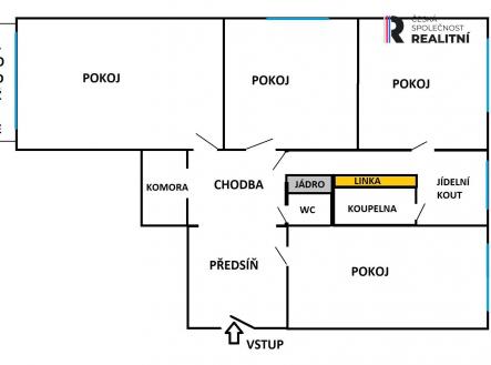 Prodej bytu, 4+1, 80 m²