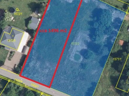 Prodej stavebního pozemku cca 1496 m2 Vikýřovice