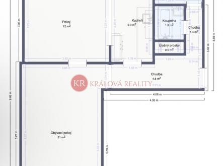 Prodej bytu, 2+1, 54 m²