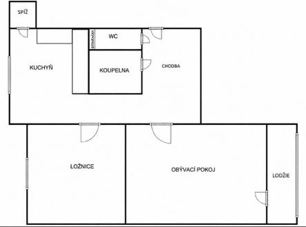 Pronájem bytu, 2+1, 60 m²