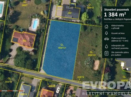 Stavební pozemek na prodej, 1.384m2, Petříkov