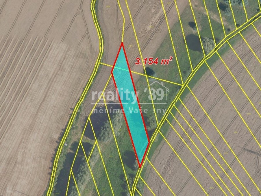Zemědělská půda 12 885 m², Kostelec nad Labem - Jiřice