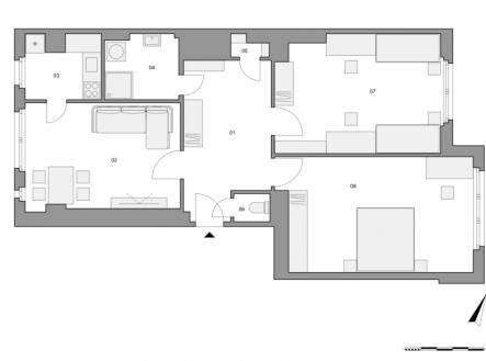 Prodej bytu, 3+kk, 88 m²