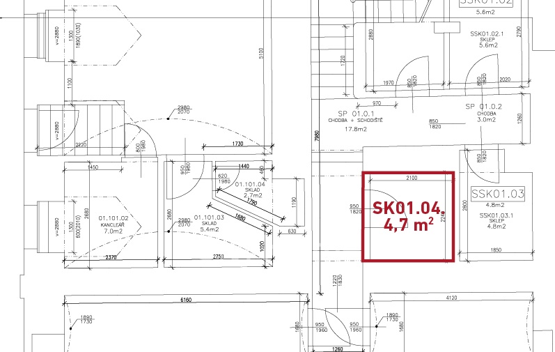 Prodej skladu 4,7 m2 v centru Prahy