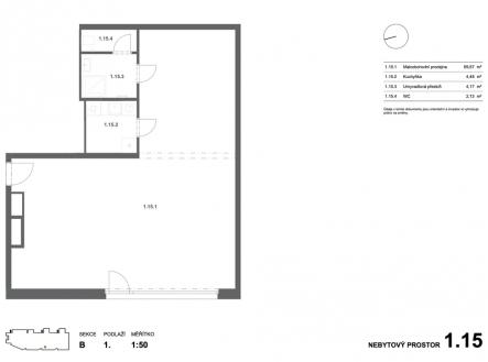 Pronájem obchodní prostory, 80 m²