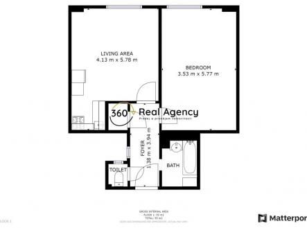 Pronájem bytu, 2+kk, 55 m²