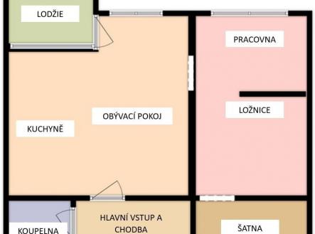 Pronájem bytu, 2+kk, 57 m²