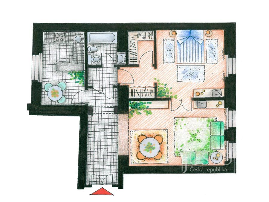 Pronájem 2+1, 80 m², Praha 5 - Smíchov