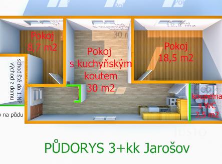 Pronájem bytu, 3+kk, 61 m²