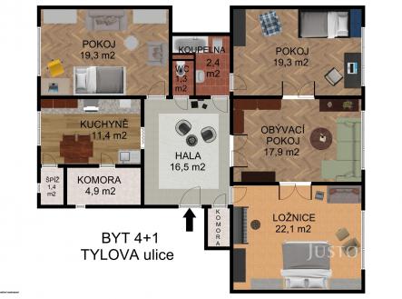 Prodej bytu, 4+1, 115 m²